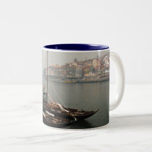 Gondolas of Porto- The Real Portugal Two-Tone Coffee Mug