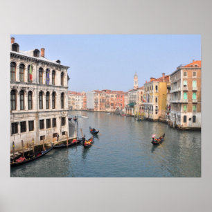 Gondolas on the Grand Canal of Venice, Italy Poster