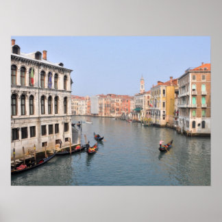 Gondolas on the Grand Canal of Venice, Italy Poster