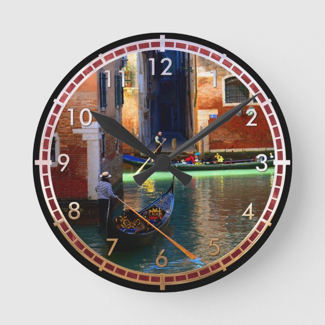 Gondolas Round Clock (Front)
