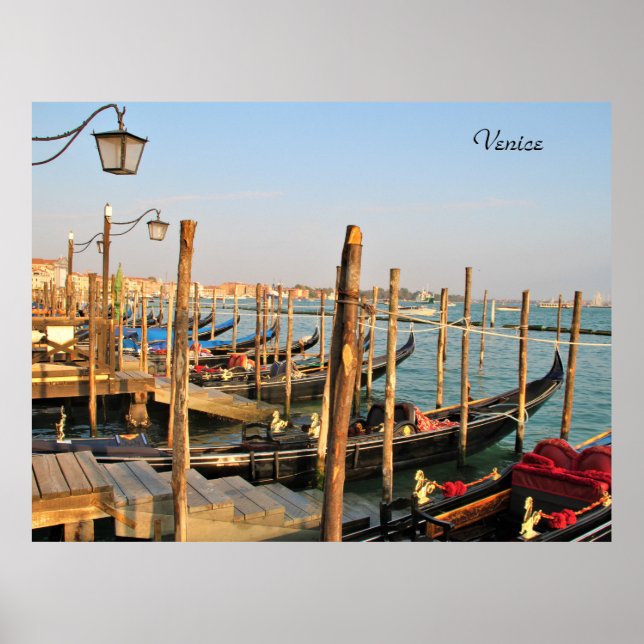 Gondolas, Venice, Italy, Photography, Poster (Front)