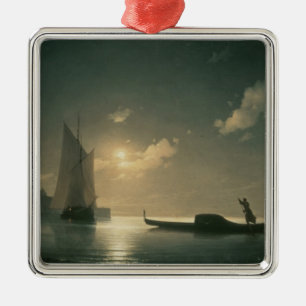 Gondolier at Sea by Night, 1843 Metal Tree Decoration