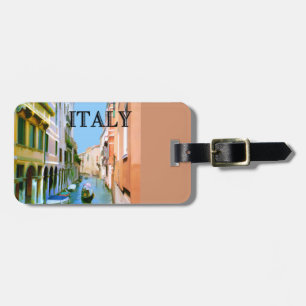 Gondolier in Canal in Venice ITALY Luggage Tag