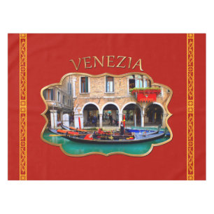 Gondolier in Cannaregio Tablecloth