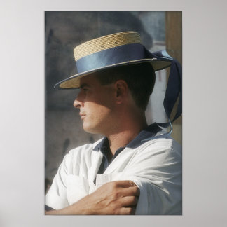 Gondolier, Venice, Italy Poster
