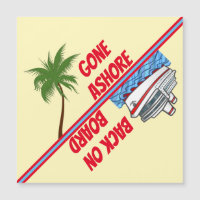 Gone Ashore Back On Board Stateroom Door Marker