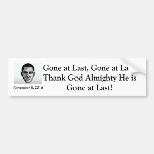 Gone at last bumper sticker