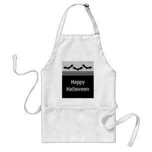 Gone Batty Halloween Apron, Light Grey Standard Apron