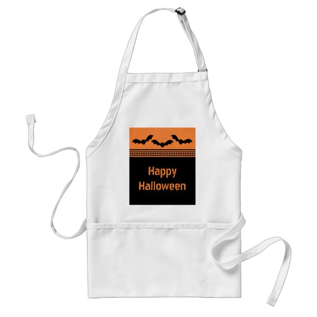 Gone Batty Halloween Apron, Orange Standard Apron (Front)