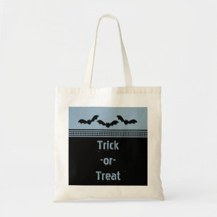 Gone Batty Halloween Bag, Light Blue Tote Bag