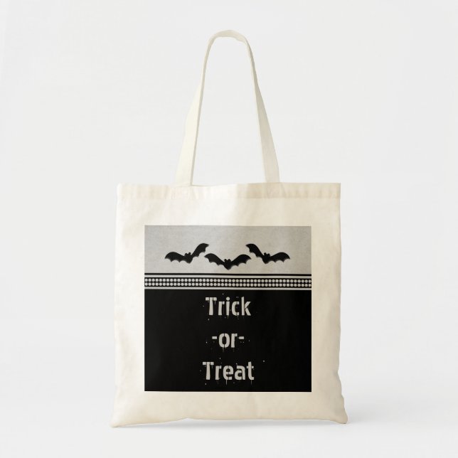 Gone Batty Halloween Bag, Light Grey Tote Bag (Front)