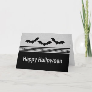 Gone Batty Halloween Card, Light Grey Card