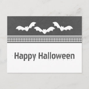 Gone Batty Halloween Postcard, Dark Grey Postcard