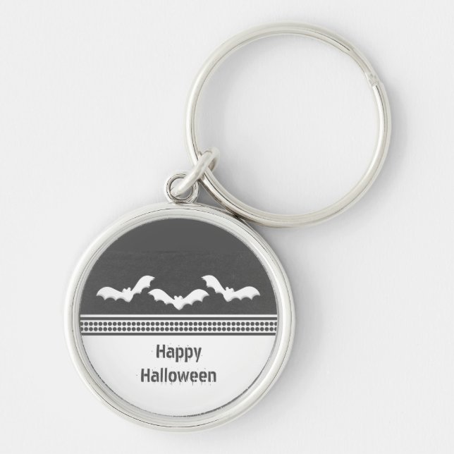 Gone Batty Premium Keychain, Dark Grey Key Ring (Front)