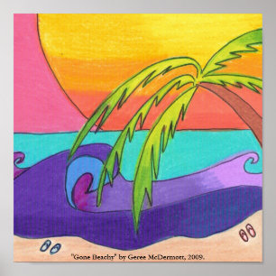 Gone Beachy Poster Print
