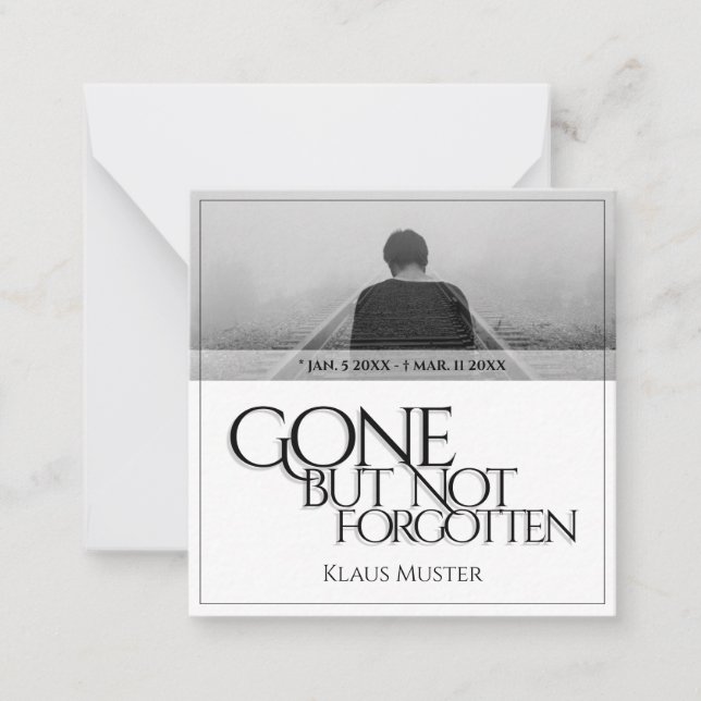 Gone but Not Forgotten - Bright Card (Front)