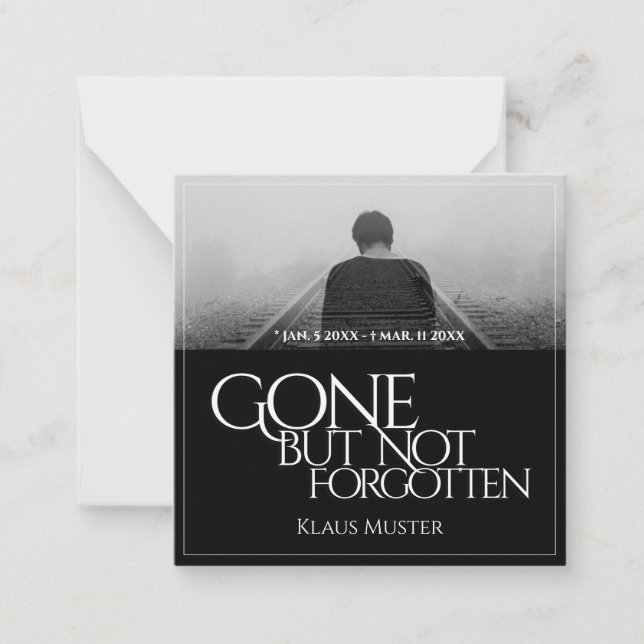 Gone but Not Forgotten - Dark Card (Front)