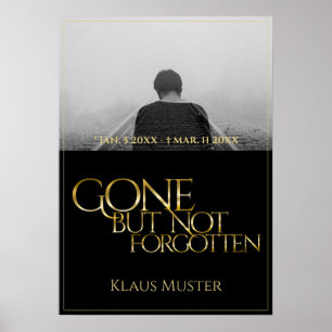 Gone but Not Forgotten - Dark Gold Poster