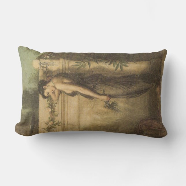 Gone But Not Forgotten (John William Waterhouse) Lumbar Cushion (Front)
