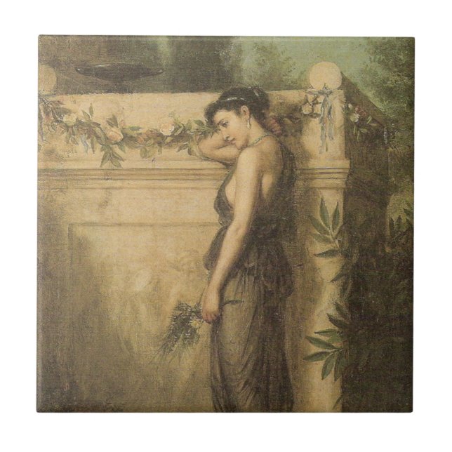 Gone But Not Forgotten (John William Waterhouse) Tile (Front)