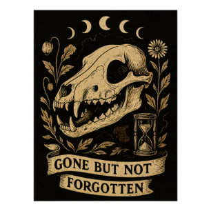 Gone but Not Forgotten – Thylacine Skull Vanitas A Poster