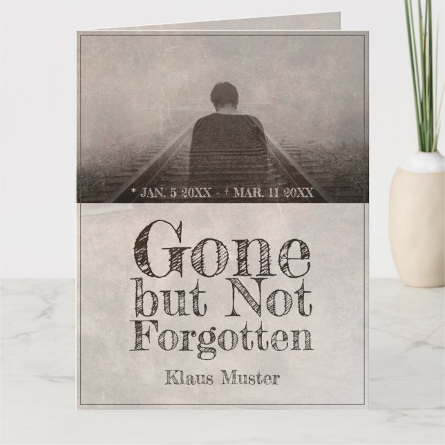 Gone but Not Forgotten - Vintage Card (Front)