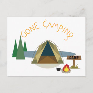 Gone Camping Postcard