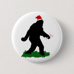 Gone Christmas , Gone Squatchin' 6 Cm Round Badge