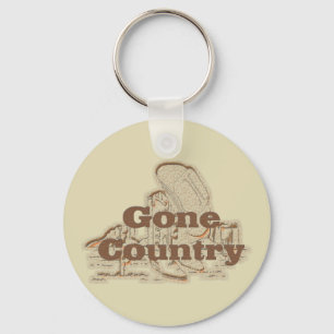 Gone Country...Keychain Key Ring