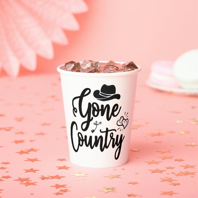 Gone Country Paper Cups (Insitu)
