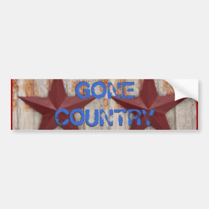 Gone Country Red Star Barn Wall Bumper Sticker