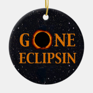 GONE ECLIPSIN Solar Eclipse Ceramic Tree Decoration