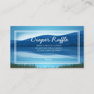 Gone Fishin' Baby Shower Diaper Raffle Enclosure Card