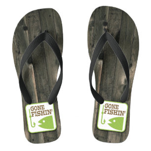 Gone Fishin Flip Flops