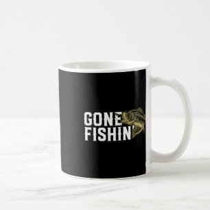 Gone Fishin Funny Largemouth B Fishing Gift For Fi Coffee Mug