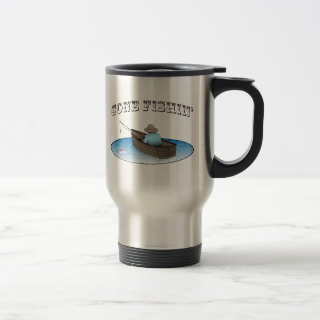 Gone Fishin' Travel Mug (Right)
