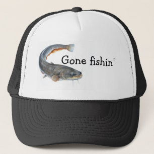"gone fishin'" trucker hat