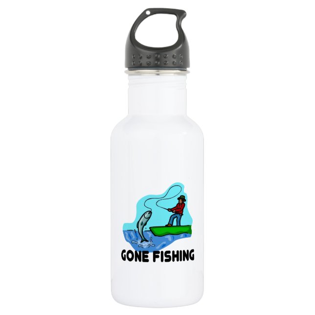 Gone Fishing 532 Ml Water Bottle (Front)