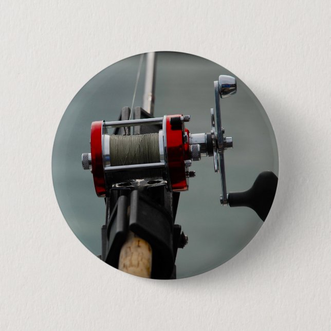 Gone Fishing 6 Cm Round Badge (Front)