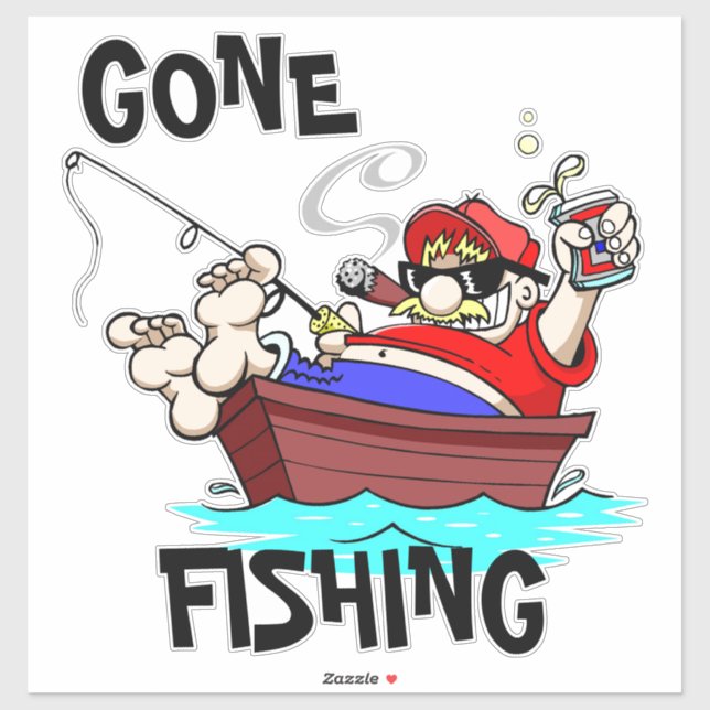 Gone Fishing Auto Decal (Sheet)