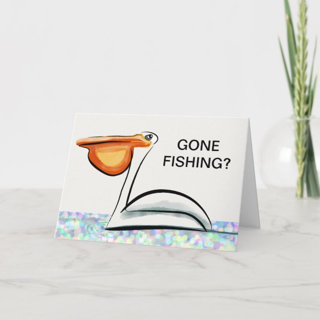 Gone fishing - best of luck on your retirement card (Front)