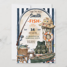 Gone Fishing Birthday Invitation Fishing Party Fis