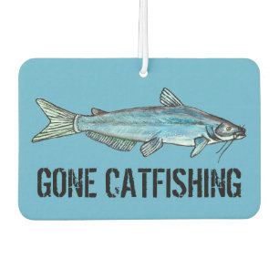 Gone Fishing Blue Catfish Car Air Freshener