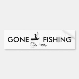 Gone Fishing Bumper Sticker