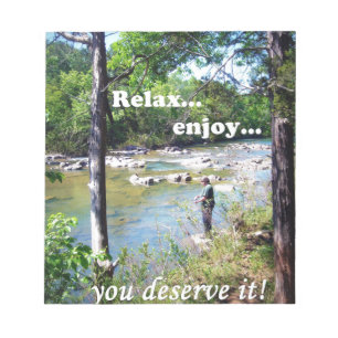 Gone Fishing Card Notepad