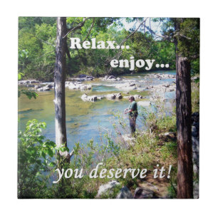 Gone Fishing Card Tile