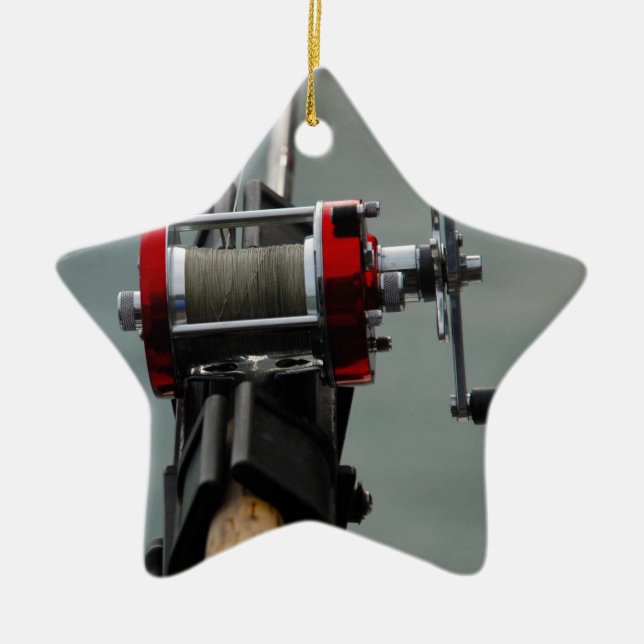 Gone Fishing Ceramic Tree Decoration (Front)