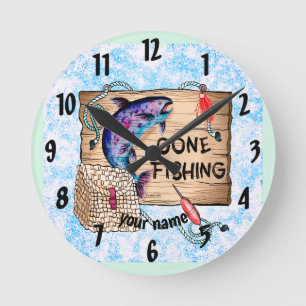 Gone fishing Clock
