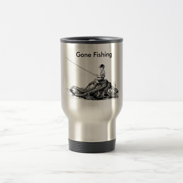 Gone Fishing Coffee Cup (Center)