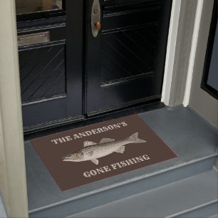 Gone Fishing Custom Doormat
